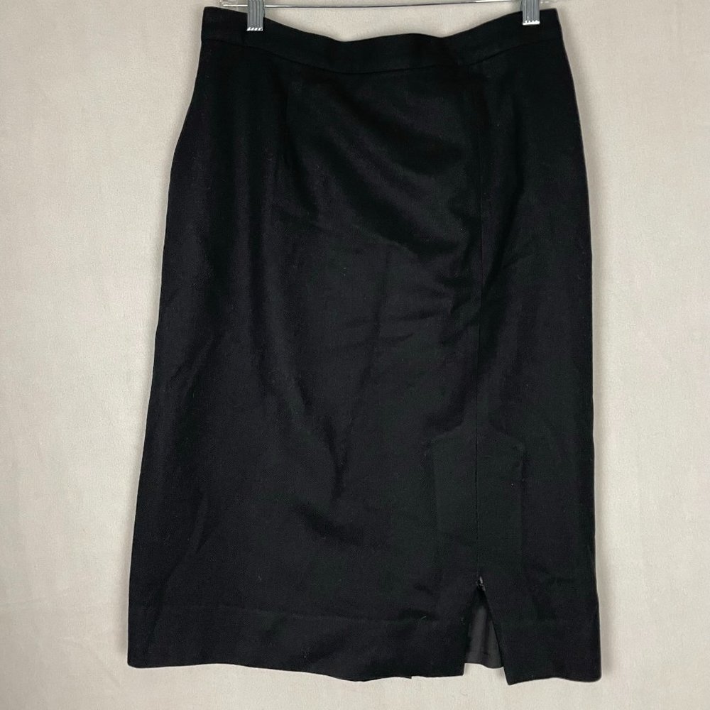 Vintage Easy Pieces Women's Size 14 Black Office Pencil Skirt with Slit